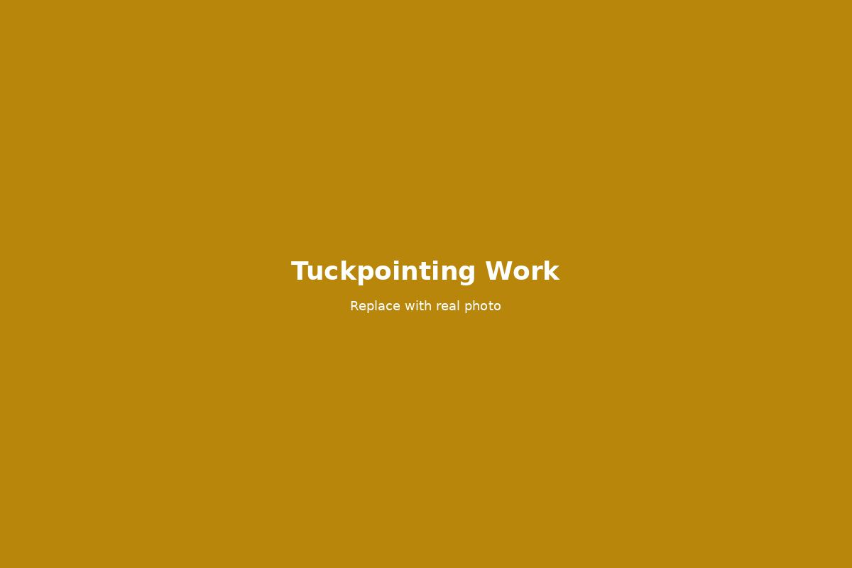 Tuckpointing Is an Art. Respect the Joint.